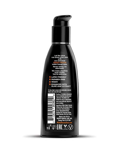 Order Wicked Sensual Care Waterbased Lubricant - 2 oz Sweet Peach online