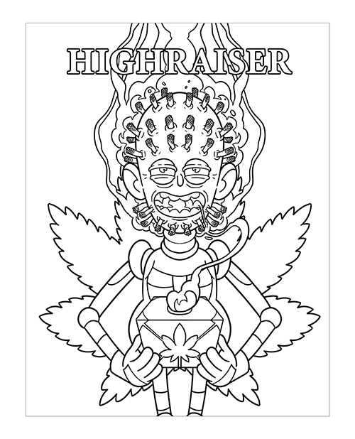 Wood Rocket Killer Buds Adult Coloring Book for sale