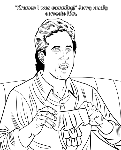Shop Wood Rocket Sexfeld Parody Coloring Book