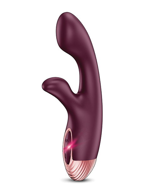 Zola Rechargeable Silicone Dual Massager - Burgundy/Rose Gold for sale
